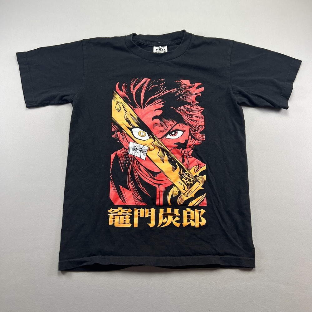 Pro Athletic T Shirt Mens Medium Black Tanjiro Kamado Graphic Cotton Crew Neck